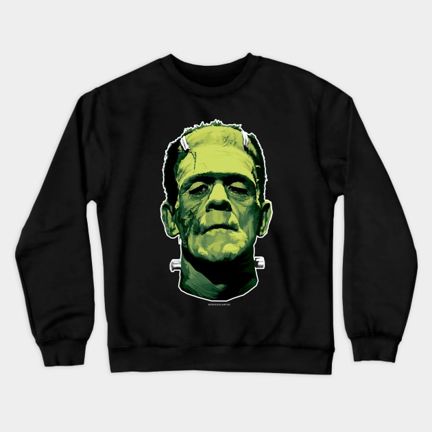 The Monster (Classic Greens Version) Crewneck Sweatshirt by pentoolarts